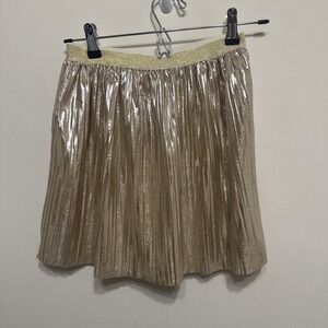 Carter's Kid Girls Size 12 Skirt Holiday Gold Yellow Metallic EUC